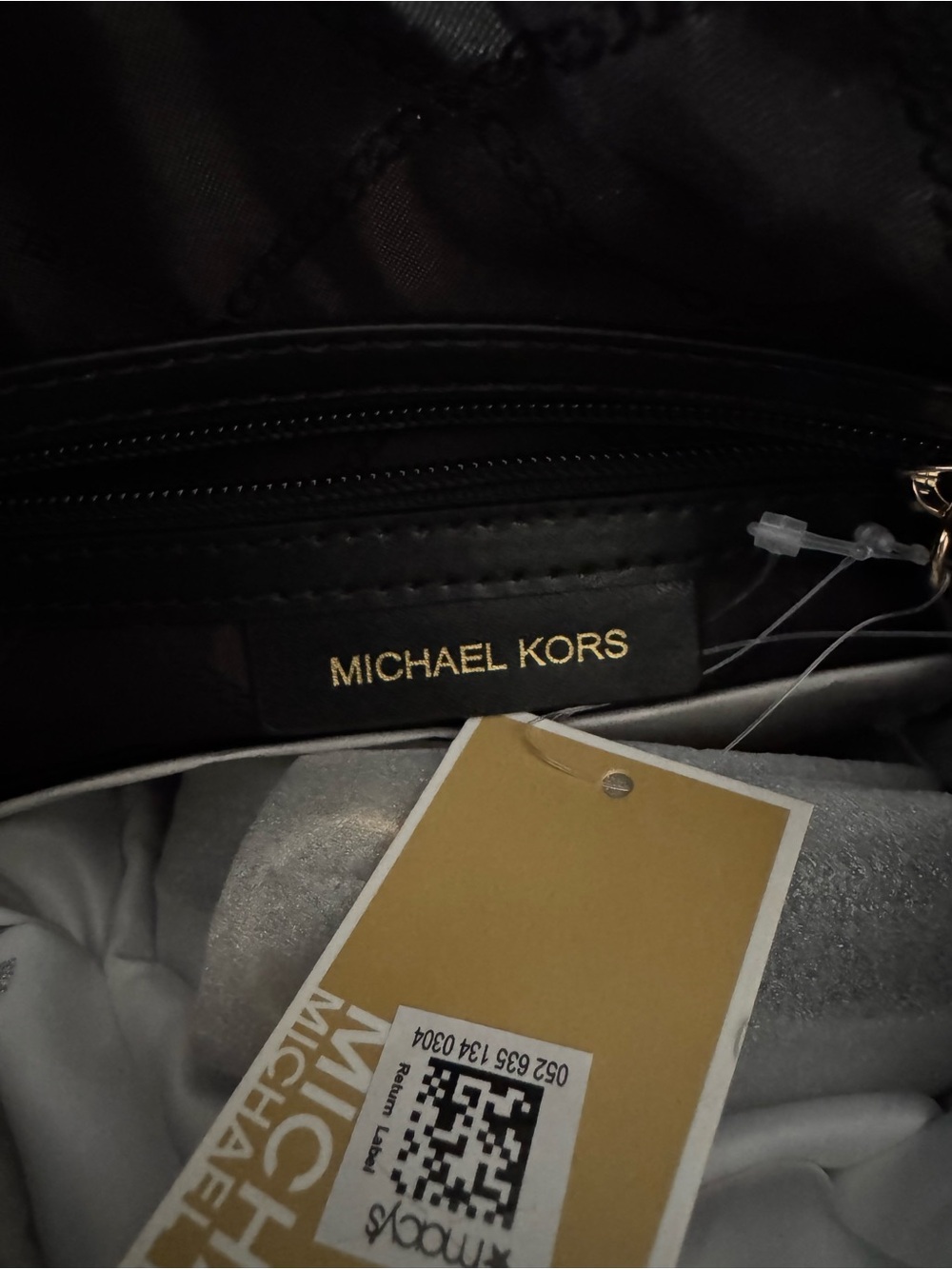 Michael Kors Black Pebbled Leather “Aria” Large Shoulder Bag/Crossbody - Picture 10 of 10